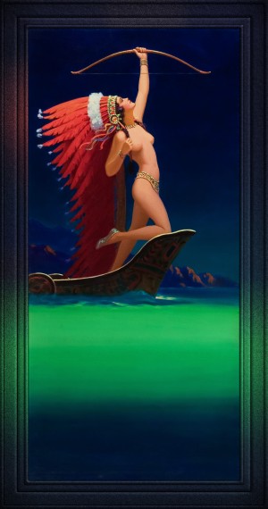 Flaming Arrow by Edward Mason Eggleston Art Deco Old Masters Vintage Art Reproduction